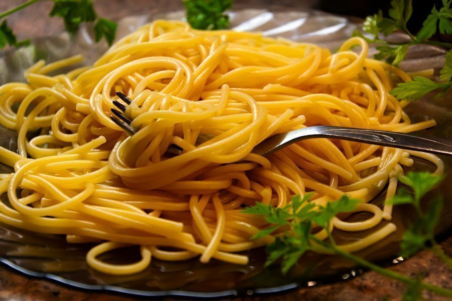 Photo cooking pasta